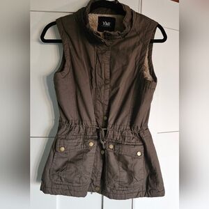 Sleeveless Brown Utility Vest
